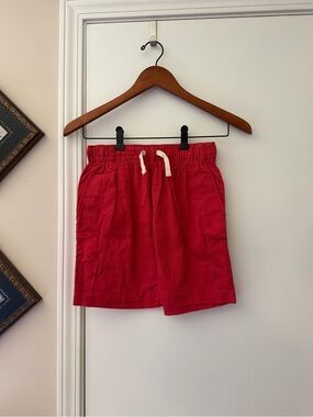 Crewcuts Bright Red Elastic Waist Drawstring Shorts